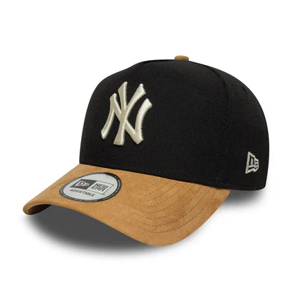 NEW ERA Cappello con visiera E-Frame New York Yankees 9Forty nero e cuoio