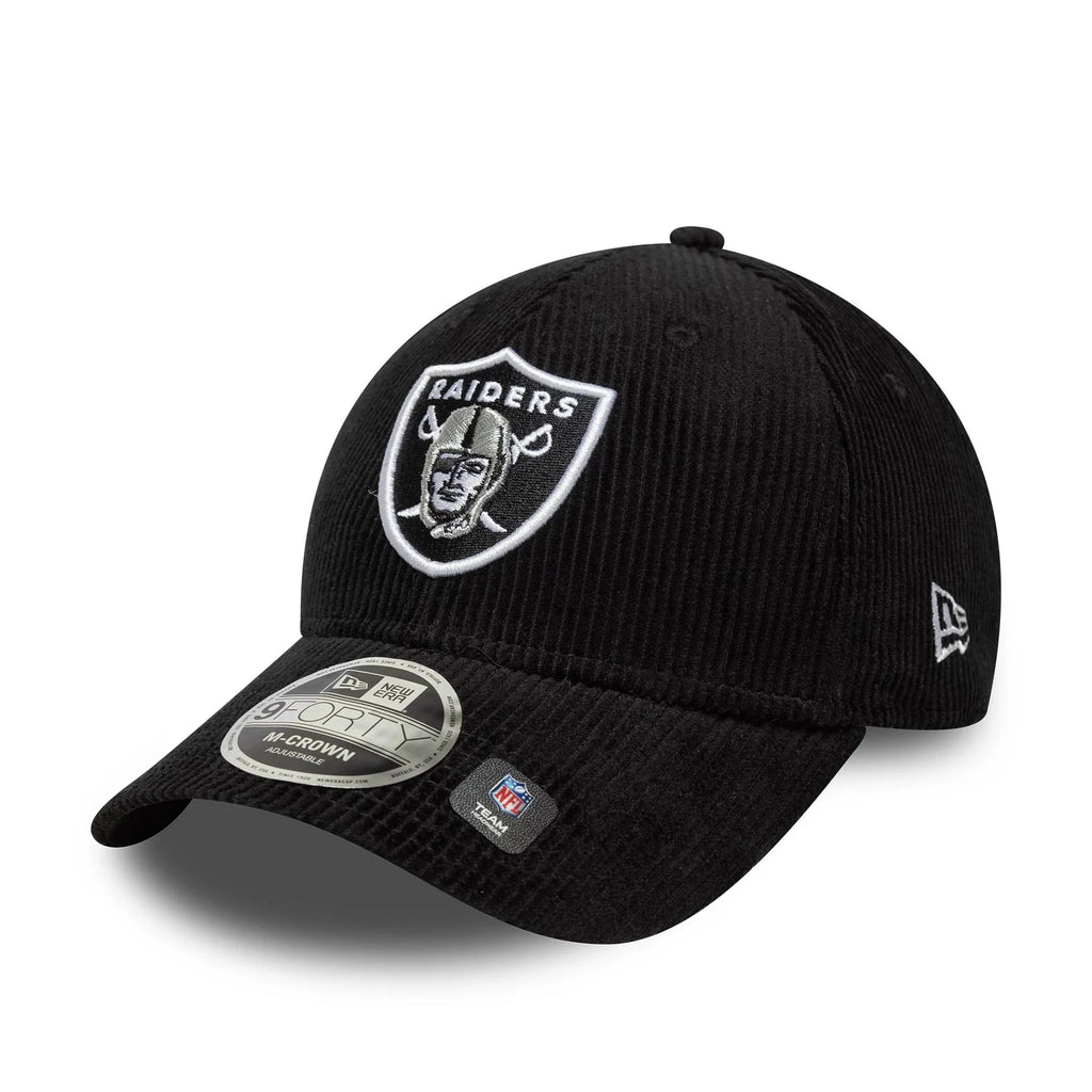 Las Vegas Raiders NFL Cord Black 9FORTY M-Crown Adjustable Cap