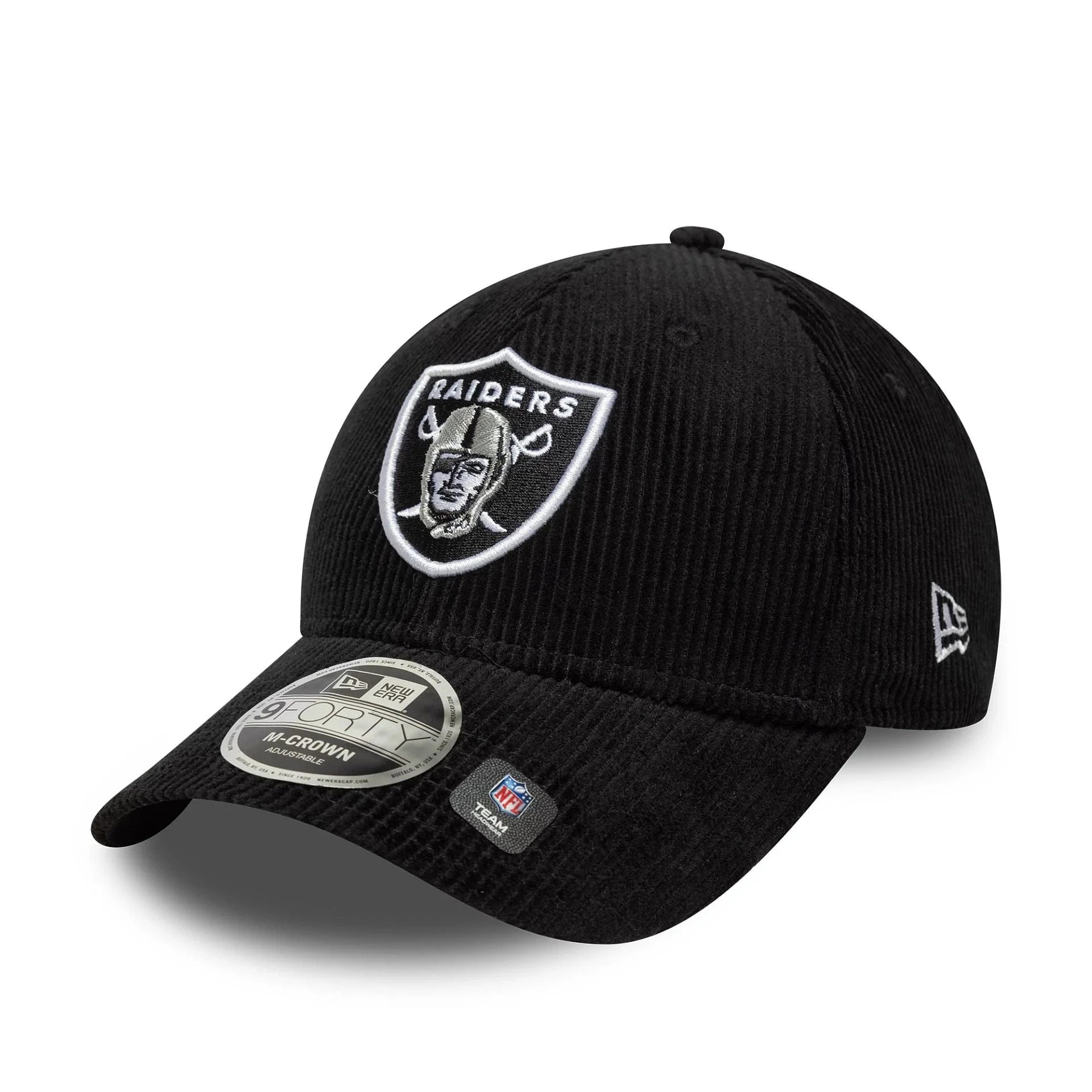 Las Vegas Raiders NFL Cord Black 9FORTY M-Crown Adjustable Cap