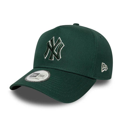 New York Yankees MLB Team Outline Dark Green 9FORTY E-Frame Adjustable Cap