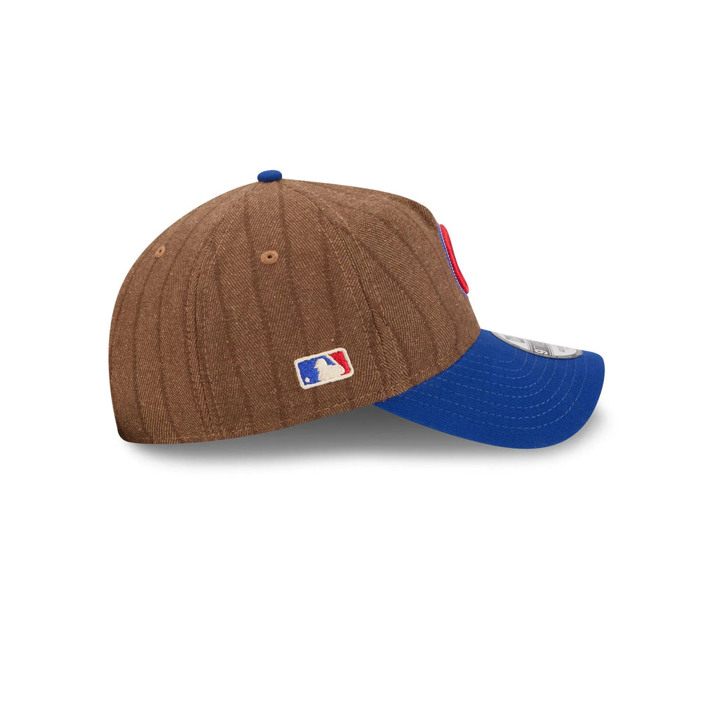 Chicago Cubs Three Looms Wool Pinstripe 9TWENTY A-Frame Adjustable Hat