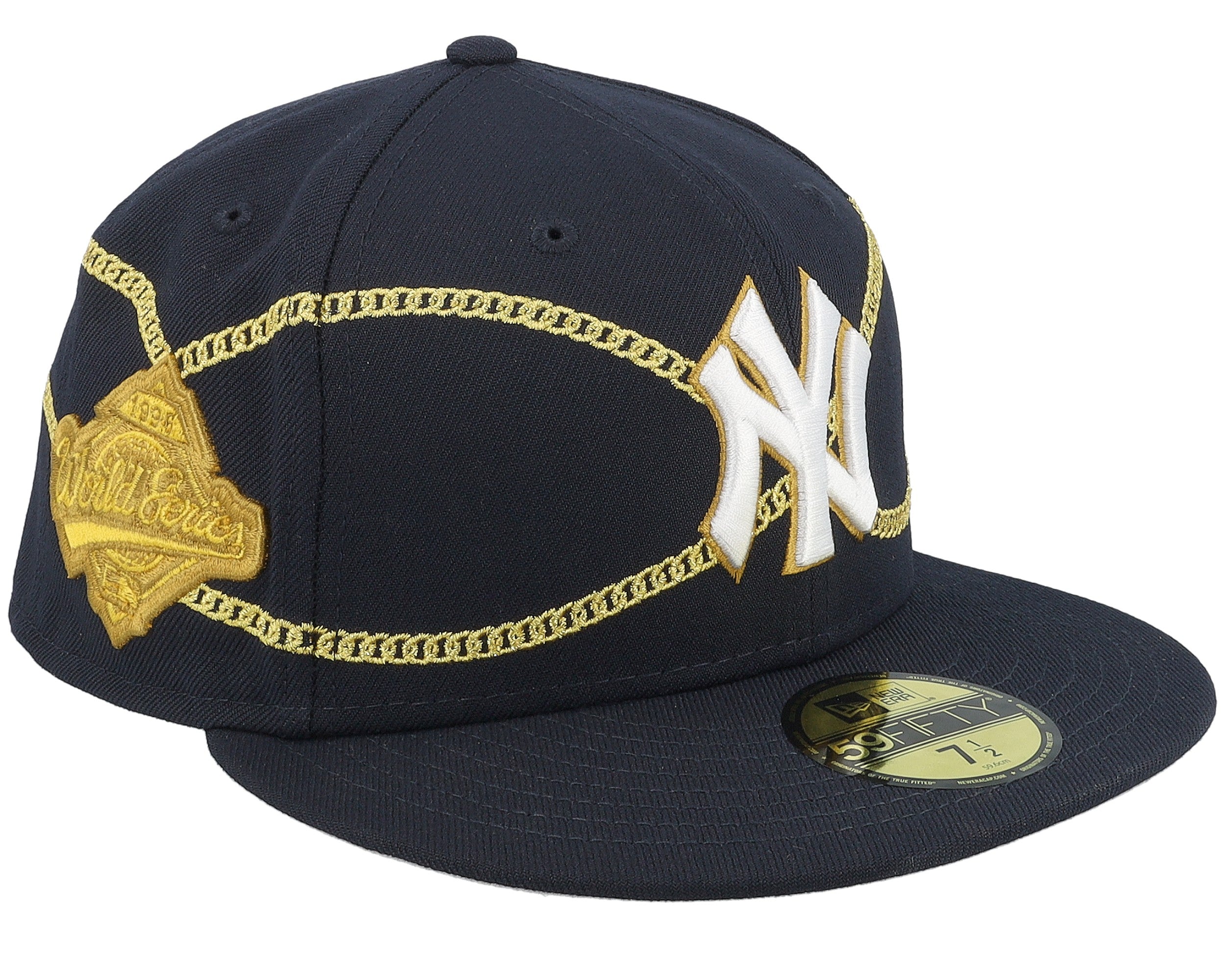 New York Yankees MLB Chain Wrap 59FIFTY Navy Fitted