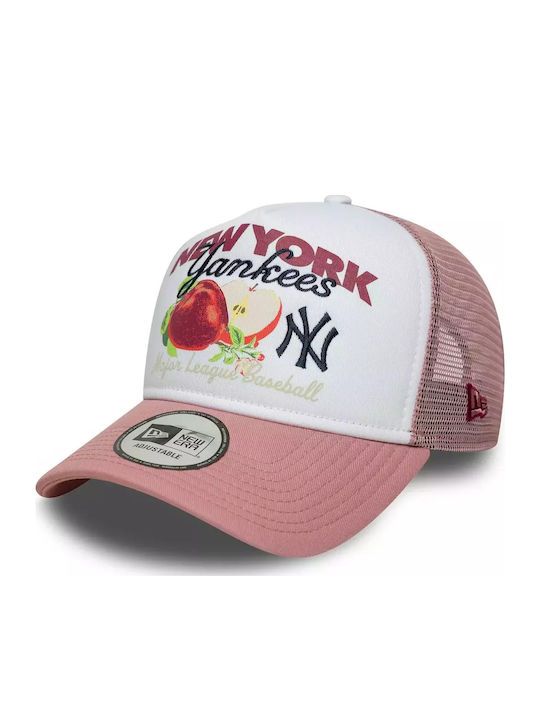 New Era New York Yankees Fruit Graphic Dark Pink 9forty A-frame Trucker Adjustable