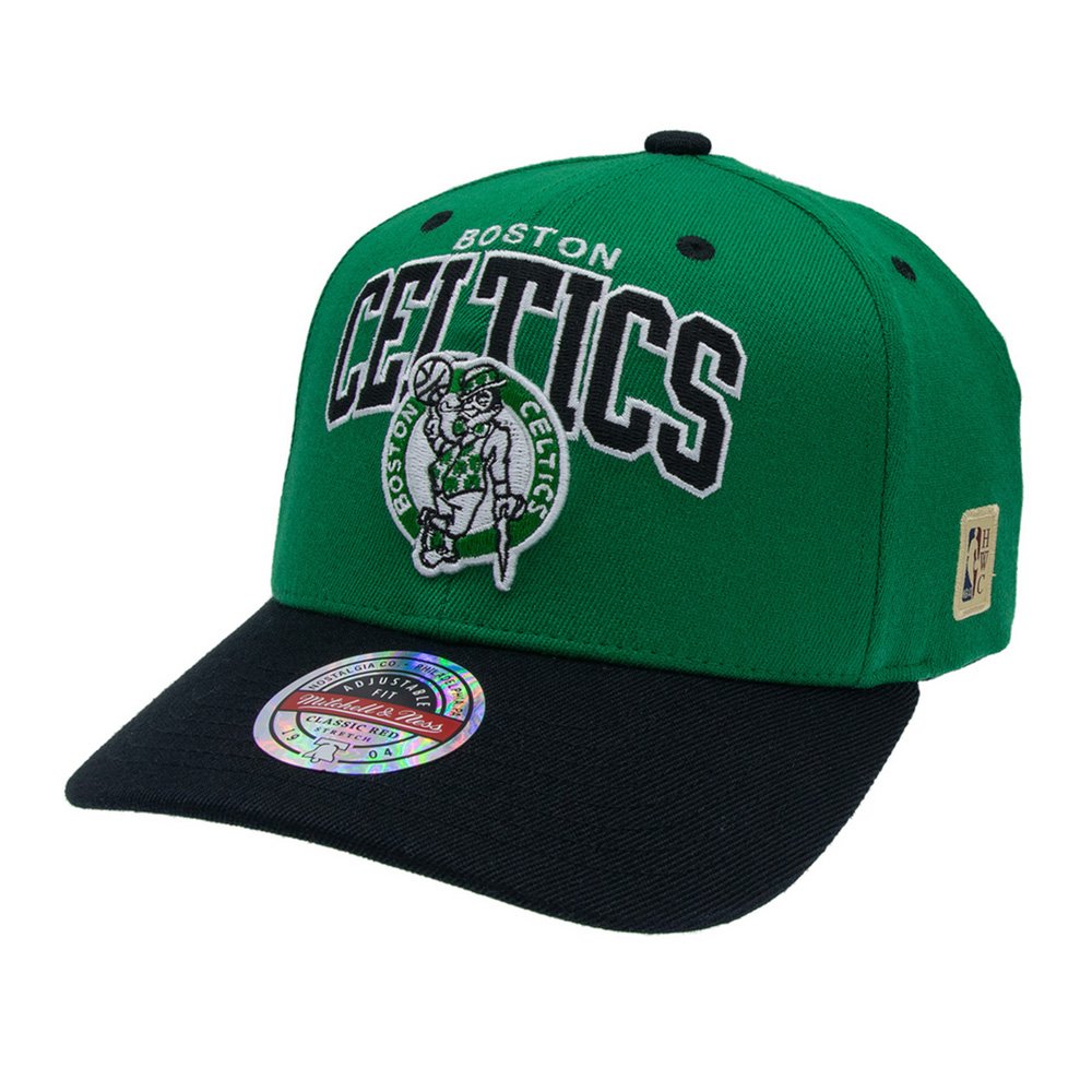 Mitchell & Ness Boston Celtics Team Arch Green and Black Cap